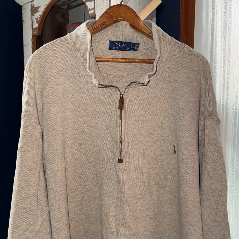 Ralph Lauren Tan Zip Up Sweater